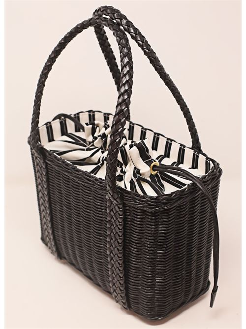 Black basket bag Laboratorio Capri | 163+BLACK